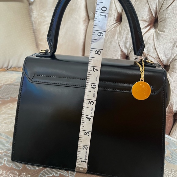 NWT Authentic Matmazel Designed black leather hand bag . - Picture 6 of 8